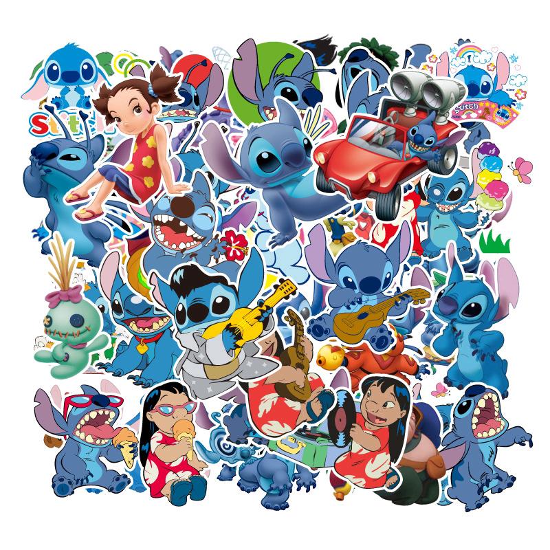 Stitch สติ๊กเกอร์ลายการ์ตูนกันน้ำ 55 ชิ้น