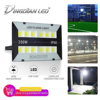 DINGDIAN LED 220VไฟLEDกลางแจ้งปั๊มอลูมิเนียมIP66 กันน้ำ 50W 100W 200W 300W super bright ledขาวเย็นFloodlightสำหรับลานสวน