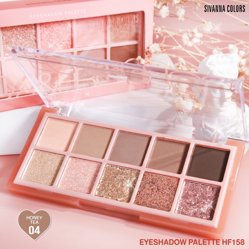 hf158-sivanna-colors-eyeshadow-palette-ซิเวนน่า-คัลเลอร์ส-อายแชโดว์พาเลท-มีทั้งสีแมทท์-สีชิมเมอร์และสีกลิตเตอร์-พาเลทอาย