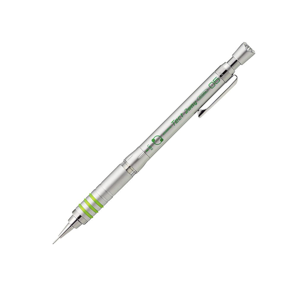 Zebra Tect 2way PRO ดินสอกด - 0.5 มม. (กลไกการสั่น) ด้ามจับโลหะ ...