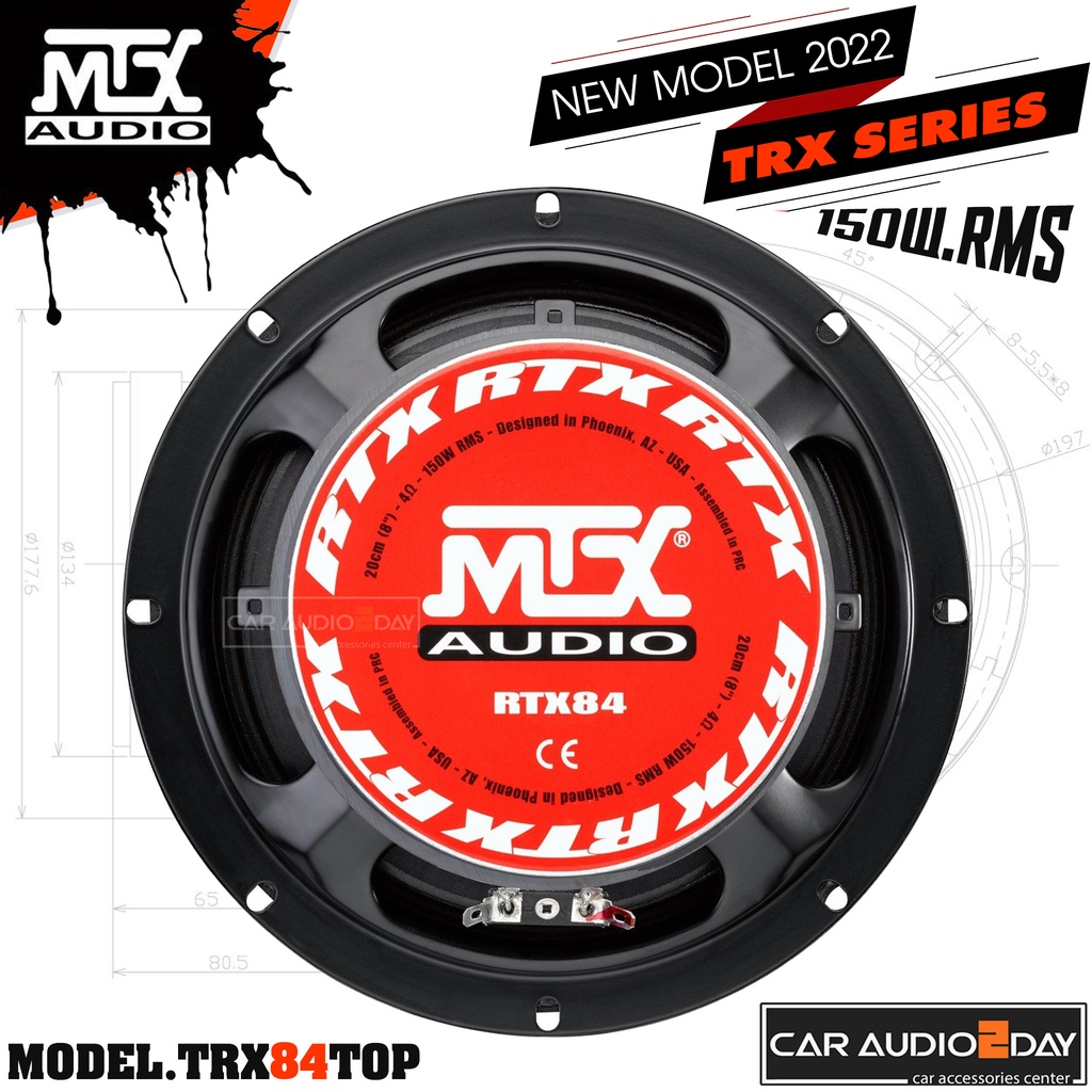 mtx-rtx-84top-ลำโพงกลางโดดเฟสปลั๊กขนาด-8-ลำโพงเสียงกลาง-mtx-audio-ลำโพงรถยนต์-new-model2022-คู่ละ3500บาท