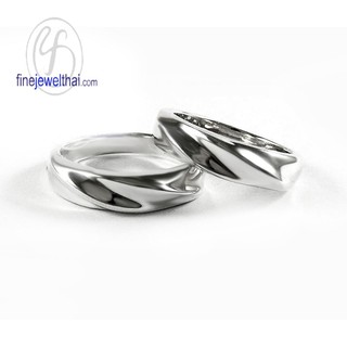 แหวนเงิน-เงินแท้ 925-แหวนคู่-แหวนหมั้น-แหวนแต่งงาน-Couple-silver-wedding-ring-finejewelthai - RC120500