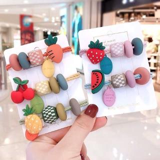 [Ready Stock] Korea Style Hair Ropes / Cute Fruit Watermelon Pineapple Strawberry Elastic Hair Bands / Sweet Girl Rubber Bands Hairstyle Headdress