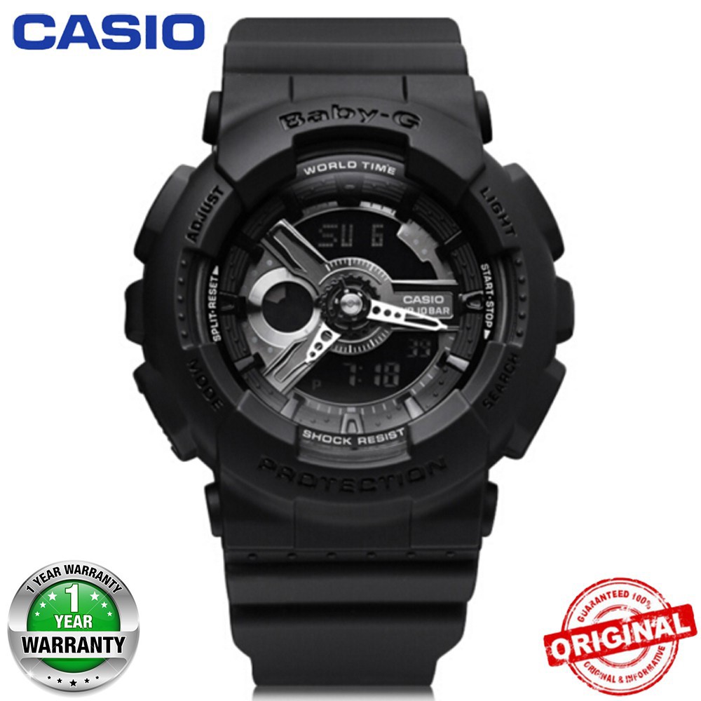 ขายด่วน-casio-baby-g-ba110-สีดำสาวนาฬิกาข้อมือผู้หญิงกีฬา