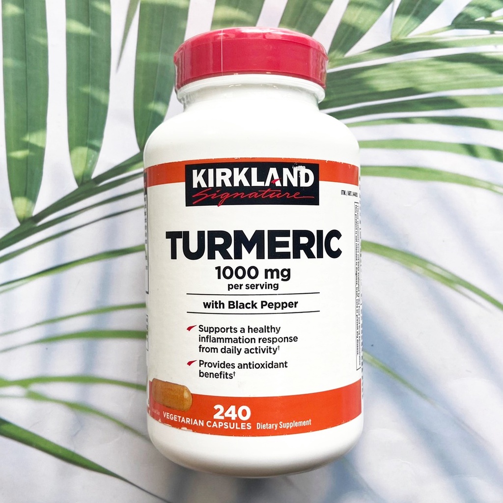 (Kirkland Signature®) Turmeric with Black Pepper 1000 mg 240 Capsules