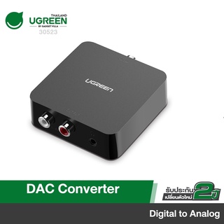 สินค้า UGREEN ตัวแปลงช่องต่อ Optical DAC ส่งสัญญาณ Digital (ดิจิทัล) Coaxial เป็น Analog (อนาล็อก) 2RCA RCA L/R และ AUX 3.5mm