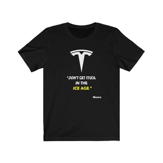 เสื้อยืดโอเวอร์ไซส์ห้ามติดน้ําแข็งเสื้อยืด ลาย Tesla Models 3 S Y X Roadster Cybertruck คําพูดของ Munro Tesla tsS-3XL