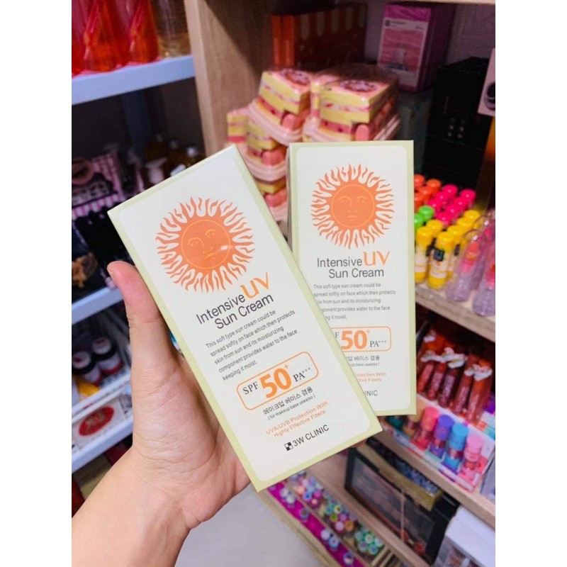 ภาพสินค้ากันแดดหน้าฉ่ำ3W กันแดดเกาหลี Intensive UV Sun Cream กันแดด3W SPF50PA++ ขนาด70ml. จากร้าน cookiemakeup บน Shopee ภาพที่ 2