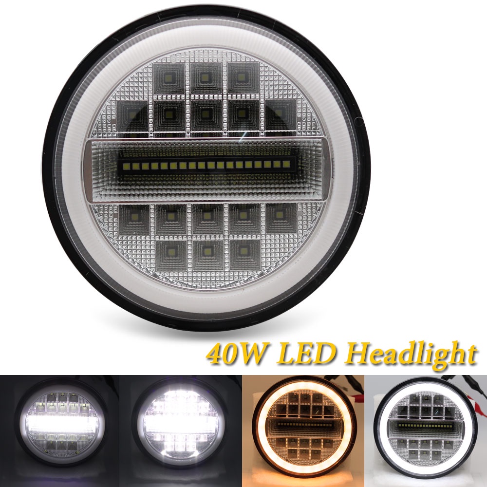 Faro Moto Anteriore Faro LED Da 5,75 Pollici 5 3/4 Led DRL 40W