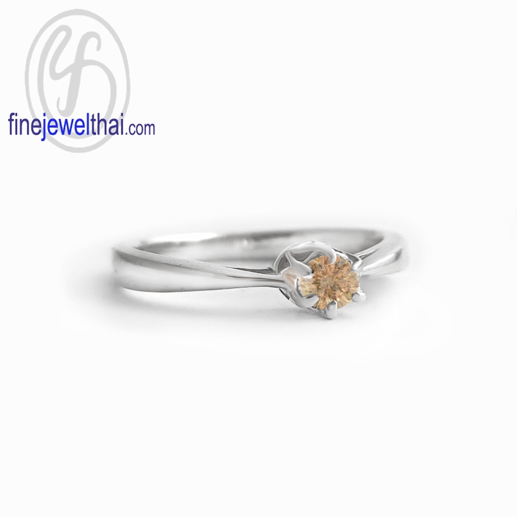 finejewelthai-แหวนบุษราคัม-บุษราคัม-แหวนพลอย-แหวนประจำเดือนเกิด-yellow-sapphire-silver-ring-birthstone-r1376yl