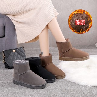 สินค้า winter boots รองเท้าบูทกันหนาวผู้หญิงหนากันลื่นแฟชั่น 2020 ใหม่รองเท้าผ้าฝ้ายนักเรียนทุกอย่างเข้ากับฤดูหนาวของเกาหลีบวกร