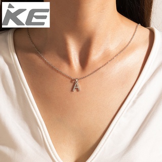 Temperament Necklace Jewelry Japanese and Korean Simple Diamond A Letter Pendant Geometric Sin