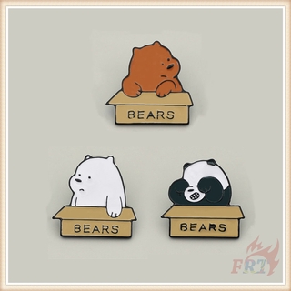 ★ Cartoon：We Bare Bears - Stay In The Box Brooches ★ 1Pc Grizzly / Panda / Ice Bear Enamel Pins Backpack Button Badge Brooch