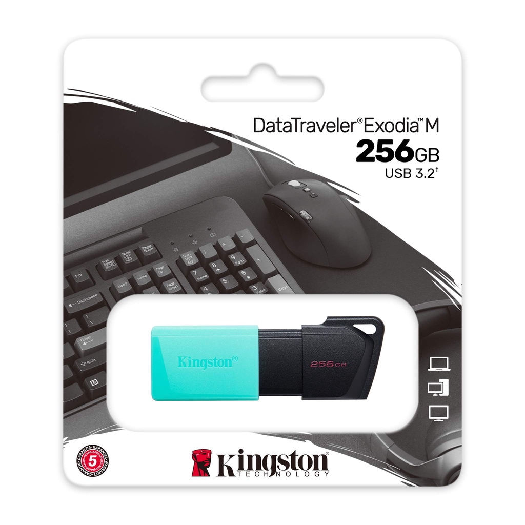 เกี่ยวกับสินค้า Kingston DTXM/32GB Flash Drive USB 3.2 Gen 1 แฟลชไดรฟ์ DataTraveler Exodia M USB Warranty 5 ปี Synnex