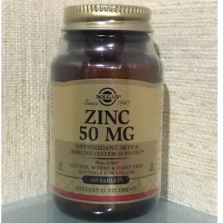 ((พร้อมส่ง)) Solgar Zinc 50 mg (100 เม็ด)