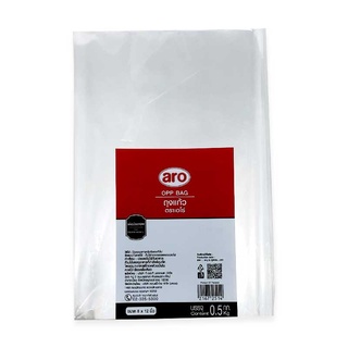 เอโร่ ถุงแก้วใส OPP ขนาด 8x12 นิ้ว แพ็ค 0.5 กิโลกรัม101220aro OPP Transparent Plastic Bag 8"X12", Pack 0.5 kg