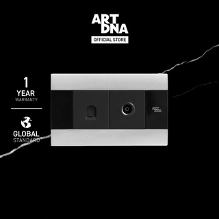 ART DNA รุ่น A88 Telephone+TV Socket Size M สีซิลเวอร์ ขนาด 2x4" design switch สวิตซ์ไฟโมเดิร์น สวิตซ์ไฟสวยๆ ปลั
