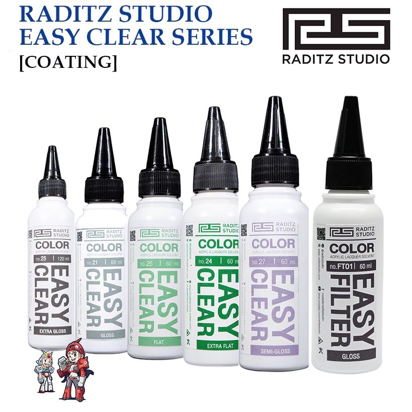 ภาพหน้าปกสินค้าสีแอร์บรัช  No21-27 EASY CLEAR COATING SERIES Pre-Thinned Paint ForGundam Plastic Model&AirbrushPainting จากร้าน paapi บน Shopee