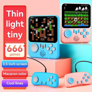 SABUY ใหม่ G7 Gameboy Ultra-thin Mini Retro Handheld เกมคอนโซลแบบพกพา 3.5 นิ้วหน้าจอสีในตัว 666 เกมสำหรับของขวัญเด็ก