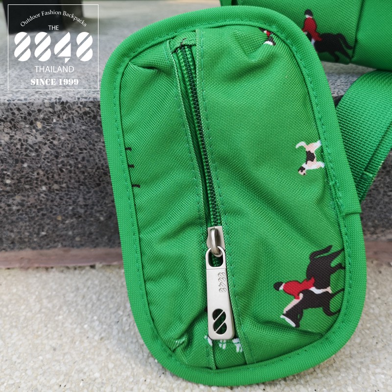 8848-กระเป๋าสะพายข้าง-กระเป๋าคาดอก-กระเป๋า-มีช่องซิป-3-ช่อง-กระเป๋าคาดอกผู้ชาย-ใส่ของได้เยอะ-กันน้ำซึม-สีเขียว