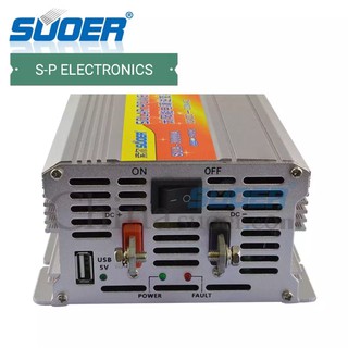 ภาพขนาดย่อของภาพหน้าปกสินค้าSuoer อินเวอร์เตอร์ 12V 3000VA 12V to 220V Portable Smart Power Inverter(แถมสายต่อแบต) จากร้าน sp_electronics บน Shopee ภาพที่ 5