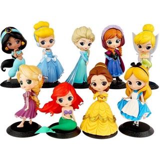 ตุ๊กตาฟิกเกอร์ Disney Cinderella Alice Mermaid Snow White สําหรับตกแต่งเค้ก