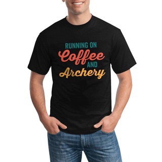 เสื้อยืด Most Popular Mens Tshirt Running On Coffee And Archery Various Colors Available