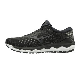 Mizuno รองเท้าวิ่งผู้ชาย Wave Sky 3 (2E) Wide | Black/Dark Shadow/Met.Shadow ( J1GC191151 )