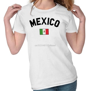 เสื้อยืดผู้ เสื้อยืด พิมพ์ลายธงชาติเม็กซิกัน S-5XL