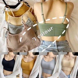 พร้อมส่ง💕ถูกที่สุด❗️(YOGA-606) Sport Bra สปอร์ตบราใส่เที่ยว ออกกำลังกาย ใส่กระชับ มีฟองน้ำ👙ชุดชั้นในกีฬาไร้ขอบ