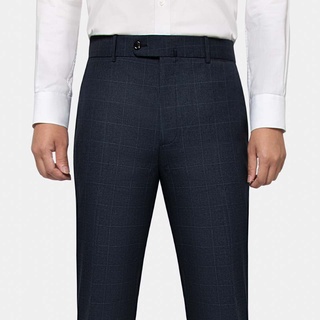 DGRIE กางเกงลายตารางสีกรม Navy Blue Glen Plaid Pants  |  ไซส์ไหนหมดสามารถทักแชทสอบถามได้