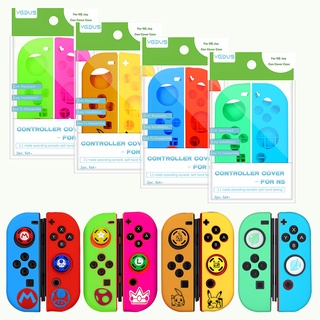 ภาพหน้าปกสินค้า4 IN 1 เคสจอยคอน Nintendo Switch กันลื่น พร้อมฝาปิดนิ้วหัวแม่มือ ลายการ์ตูน ที่เกี่ยวข้อง