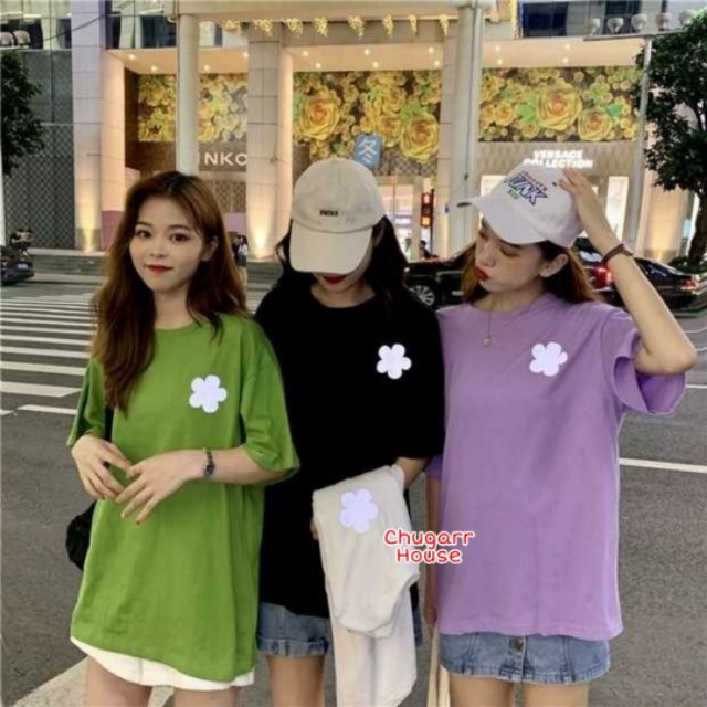 พร้อม-ส่ง-027เสื้อยืดดอกไม้-ธรรมดาแต่ไม่ธรรมดา