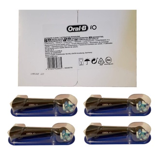 Oral-B iO Ultimate Clean Replacement Electric Toothbrush Heads (Black) - 4-Count