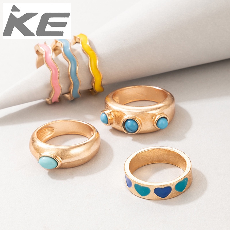 ring-cute-macaron-color-love-6-piece-rings-women-for-girls-for-women-low-price