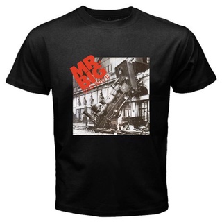 เสื้อยืดสีขาวเสื้อยืด พิมพ์ลาย Mr Big Lean Into It s สีดํา สําหรับผู้ชาย 272706S-4XL