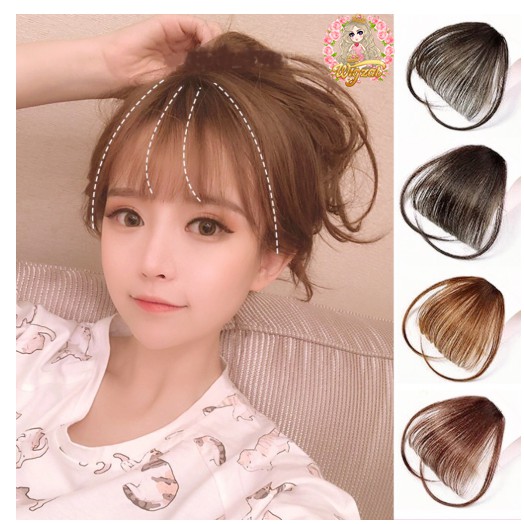 รูปภาพสินค้าแรกของหน้าม้าซีทรู บาง Bangs-Cพร้อมส่งแบบมีจอนและไม่มีจอน