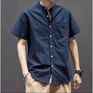 เสื้อเชิ้ตคอจีน   ผ้า Oxford by bonne.chance