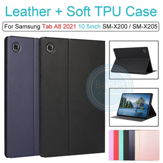สําหรับ Samsung Tab A8 2022 10.5 นิ้ว X200 X205 ธุรกิจ หนัง TPU นิ่ม เคสด้านหลัง