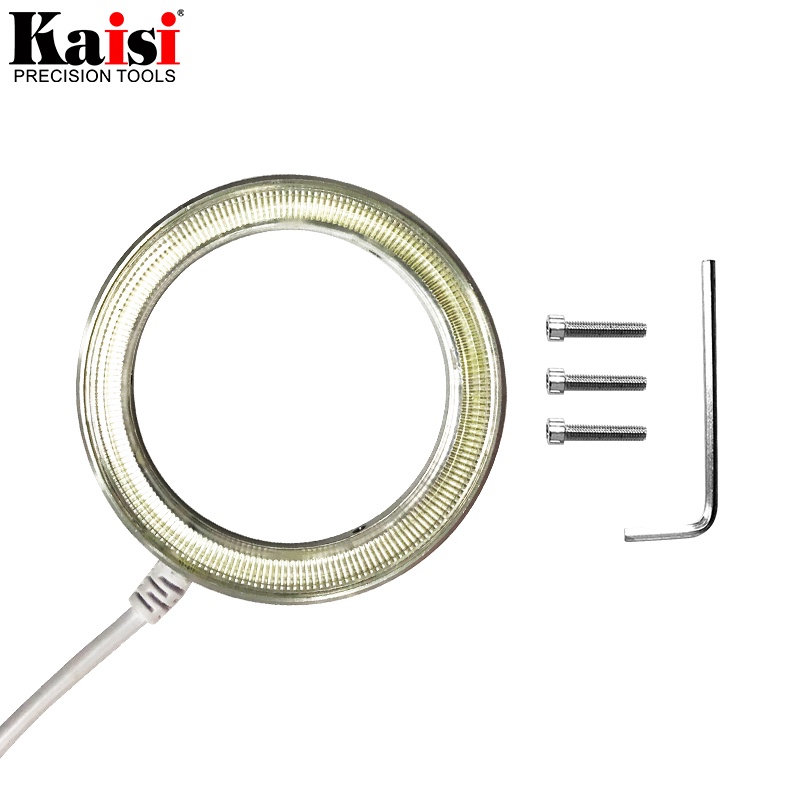 kaisi-แหวนไฟ-led-60-ดวง-บางพิเศษ-ปรับได้-สําหรับกล้องจุลทรรศน์สเตอริโอซูม-ปลั๊ก-usb
