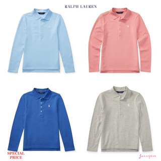 RALPH LAUREN COTTON LONG-SLEEVE POLO( Girl Size)