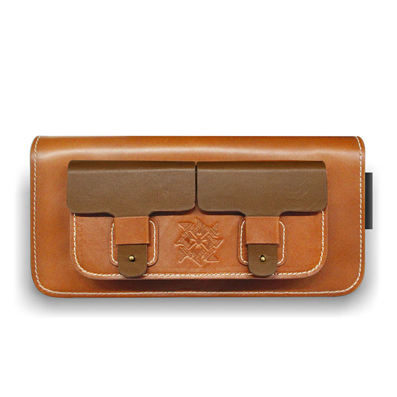 nintendo-switch-เกม-nsw-monster-hunter-rise-genuine-leather-multi-pouch-brown-by-classic-game