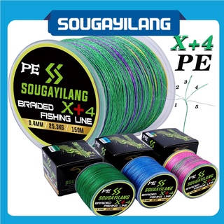 สินค้า Sougayilang สายเบ็ดตกปลา ชนิดเส้น PE ถัก ความยาว 150 เมตร เอ็นตกปลา สายพีอีตกปลา เอ็น ตกปลา