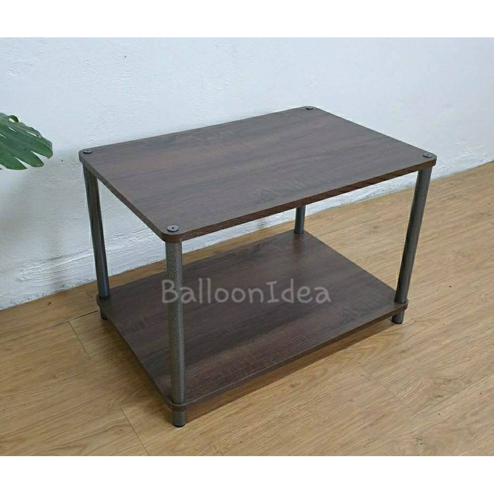 ชั้นไม้วางของ-2ชั้น-รุ่นสี่เหลี่ยม-มีเก็บปลายทาง-ขนาด40x60x41cm-3สี