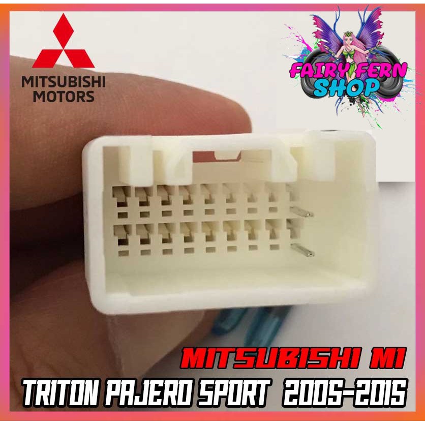 ปลั๊กตรงรุ่นจอแอนดรอย-mitsubishi-m1-triton-pajero-sport-2005-2015-รุ่นแถมจอติดรถไม่ต้องต่อสาย-16pin-andriod