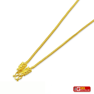 ภาพหน้าปกสินค้าสร้อยคอทองคำแท้ 2 สลึง ทองคำแท้ 96.5% ลายสี่เสาโปร่งหัวมังกร GOLDEN99 ที่เกี่ยวข้อง