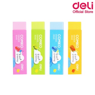 Deli 3045 Eraser Fancy ยางลบยาวลาย POP (คละสี 4 ชิ้น) ยางลบ ยางลบแฟนซี อุปกรณ์การเรียน เครื่องเขียน อุปกรณ์สำนักงาน ที่ลบคำผิด