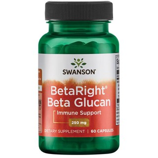 Swanson BetaRight Beta Glucan 250 mg 60 แคปซูล เบต้ากลูแคน บำรุงร่างกาย บำรุงผิวพรรณ