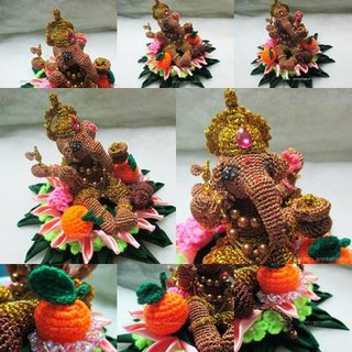 พระพิมเนศถักโครเชต์ พระพิมเนศ Crochet Ganesha ส่งฟรี