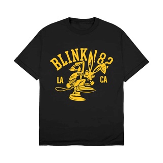 เสื้อยืดสีดำอินเทรนด์Rockerstar เสื้อยืด ลาย Band Blink182-College Mascot สําหรับเด็กS-4XL